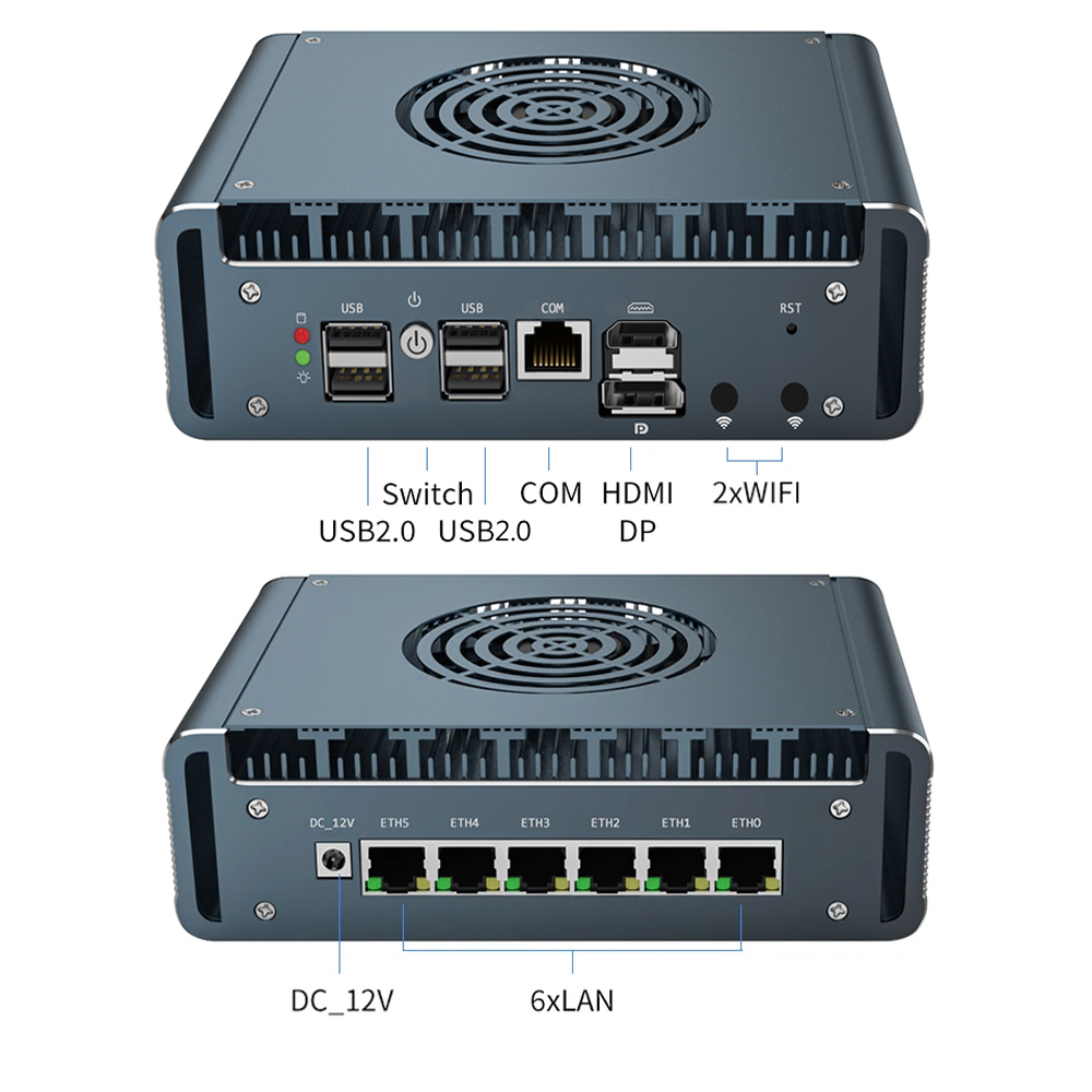 Fan Mini PC 6*i226-V 2.5G LAN  - Ddr5 64Gb review and price