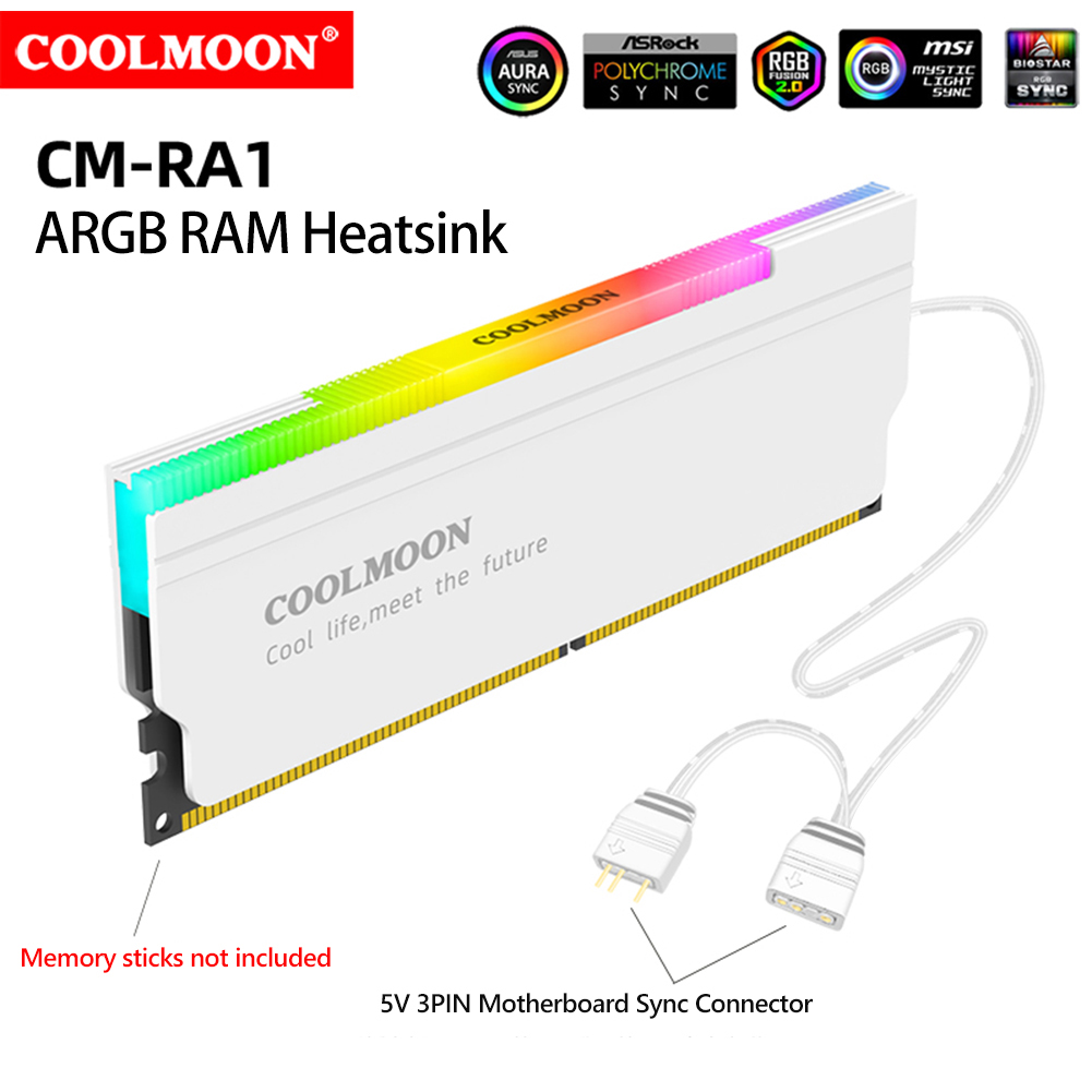 COOLMOON 5V-3PIN ARGB RAM Heat - Ddr5 Rgb Ram review and price