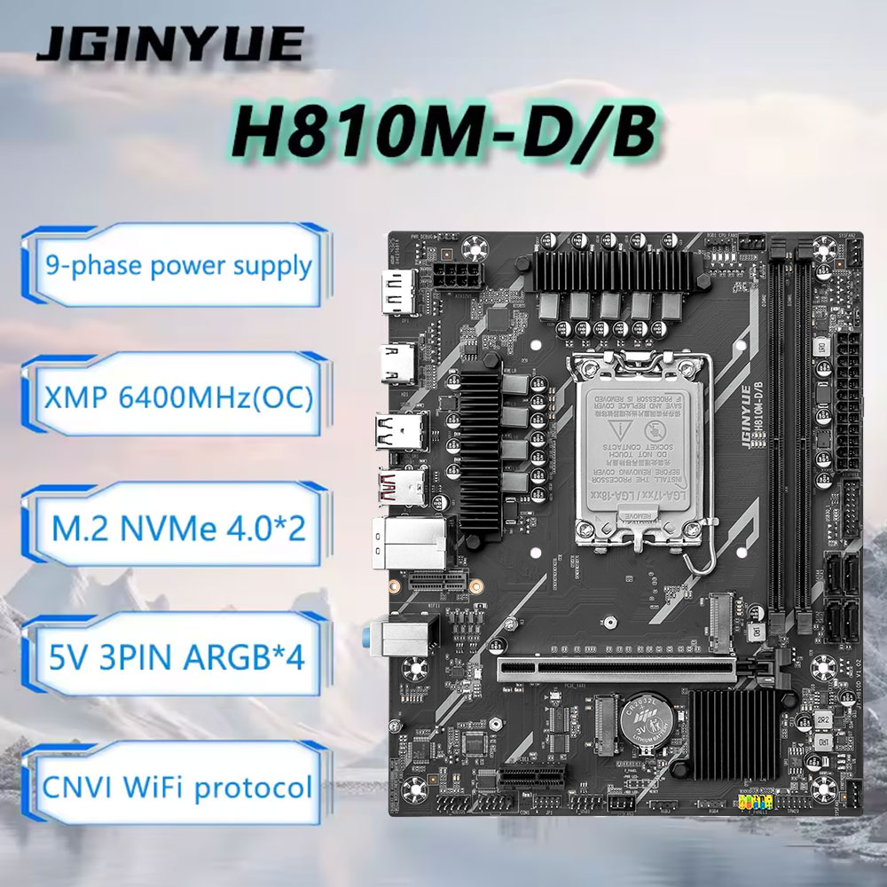 JGINYUE H810 Motherboard Intel - Ddr5 64Gb review and price