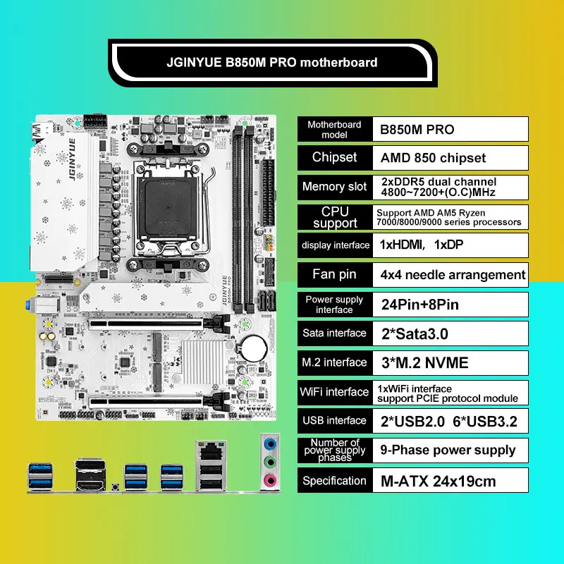 JGINYUE B850M Pro Motherboard  - Ddr5 16Gb 6000Mhz review and price